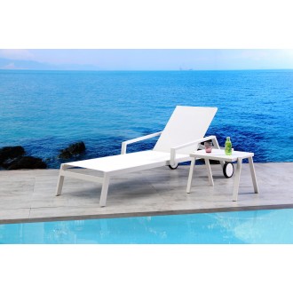 Bondi Outdoor Chaise in White-Lifestyle 1