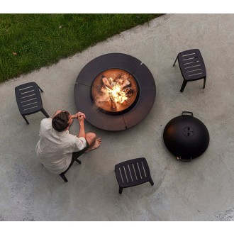 Cane-Line Cut Stool, Stackable top view