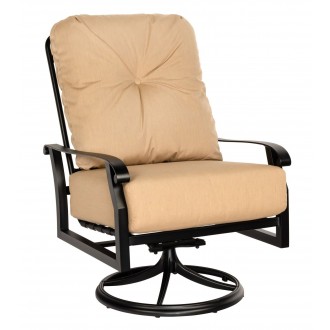 Woodard Cortland Cushion Big Man's Swivel Rocking Lounge Chair - Angled