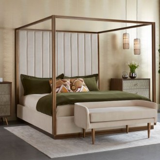 Sunpan Sammy Bench Cream Sky - Lifestyle
