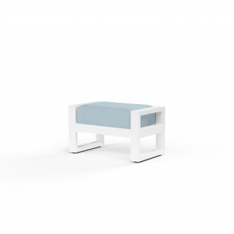 Newport Ottoman in Canvas Skyline, No Welt - Front Side Angle
