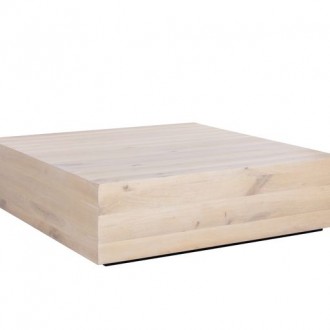 Sunpan Frezco Coffee Table in Light Oak - Front Side Angle