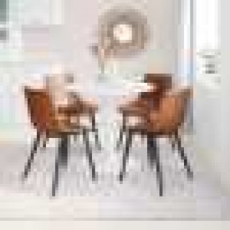 Daniel Dining Chair in Vintage Brown - Lifestyle