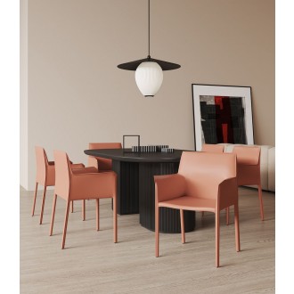 Manhattan Comfort Paris Clay Saddle Leather Armchair