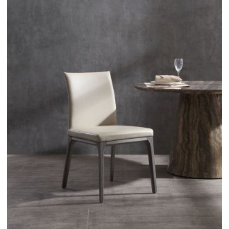 Stella Dining Chair With Taupe Faux Leather - Lifestyle