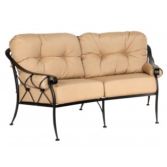 Woodard Derby Crescent Love Seat - Angled