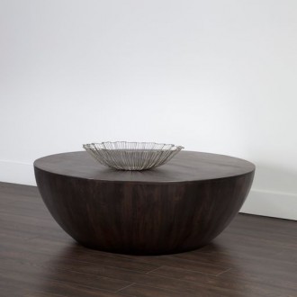 Sunpan Kinsley Coffee Table Small Dark Brown - Lifestyle