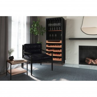 Moe's Home Collection Chefs Teak Wine Bar - Lifestyle