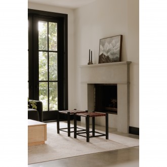 Moe's Home Collection Selby Stool Burgandy - Lifestyle