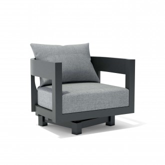 Anderson Teak Coronado Aluminum Swivel Armchair