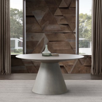 Whiteline Modern Living Norfolk Dining Table In Grey - Lifestyle 2