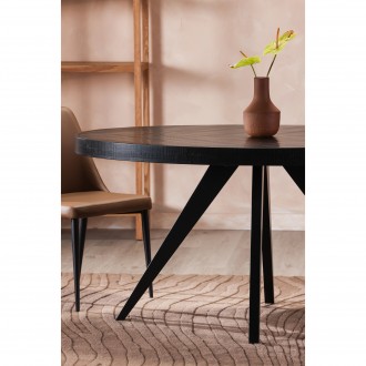 Moe's Home Collection Parq Oval Dining Table Black - Lifestyle