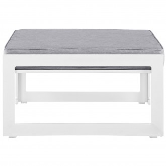 Modway Fortuna Outdoor Patio Ottoman in Brown Gray - Front Angle