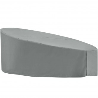 Modway Immerse Taiji / Convene / Sojourn / Summon Daybed Outdoor Patio Furniture Cover - Gray - Front Angle