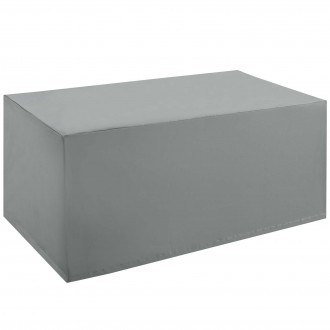 Modway Immerse Convene / Sojourn / Summon Coffee Table Outdoor Patio Furniture Cover - Gray - Front Side Angle