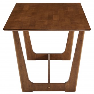 Modway Solara 71" Rectangle Wood Dining Table Walnut Side