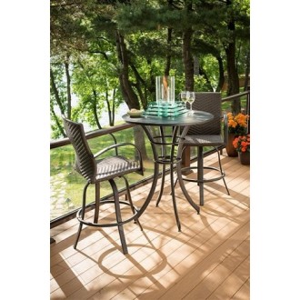 Outdoor Greatroom Company Empire Round Pub Table - Lifestyle