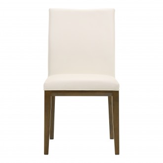 Moe's Home Collection Frankie Dining Chair in White - Set of Two - Front Angle