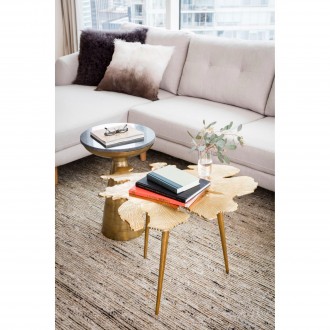 Moe's Home Collection Amoeba Side Table in Gold - Lifestyle Top View