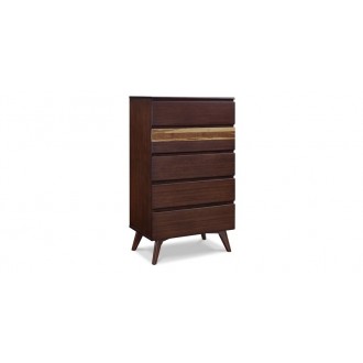 Azara Five Drawer Chest - Side Angled