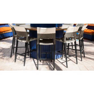 Source Furniture Chloe 20" Wicker Armless Bar Side Chair
