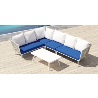 Source Furniture Aria 43" Rectangular Aluminum Frame Coffee Table