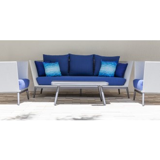 Source Outdoor Furniture Cosmo Aluminum 41''W x 24''D Rectangular Coffee Table