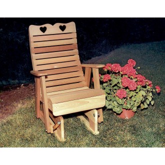 Cedar Royal Country Hearts Glider Chair