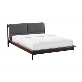Greenington Park Avenue Queen Platform Bed with Fabric - Ruby - Angled