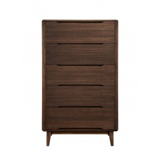Greenington Currant Five Drawer High Chest Oiled Walnut - Front Angle