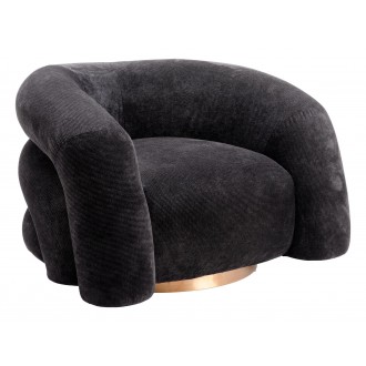 Havn Accent Chair in Black- side view 1