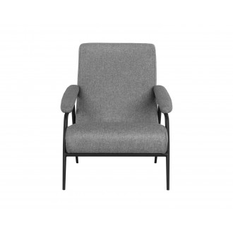 Sunpan Jill Lounge Chair - Salt and Pepper Tweed - Front Angle