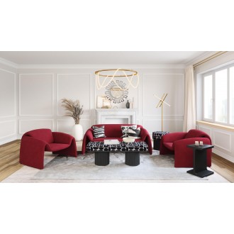 Zuo Modern Horten Accent Chair in Red - Lifestyle Shot with Set 2