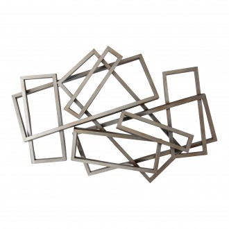 Moe's Home Collection Metal Rectangles Wall Decor - Front Angle
