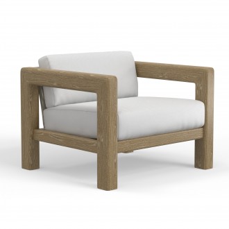 Sunset West Sedona Club Chair in Canvas Canvas, No Welt - Front Side Angle