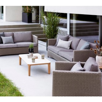 Cane-Line Table Top Travertine look, ceramic