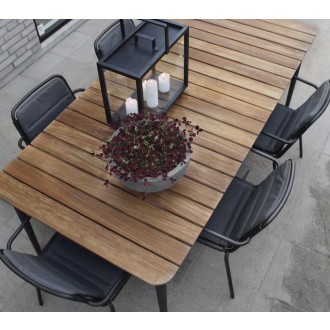 Cane-Line Core Dining Table, 108x36 Inches, Incl. Teak Table Top view