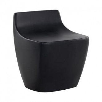 Sunpan Ledger Stool in Black  - Front Side Angle