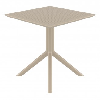 Sky Square Table 27 inch Taupe - Angled