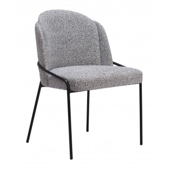 Jambi Dining Chair Black & White- front view 1
