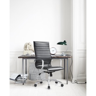Woodstock Marketing Janis High Back Swivel Arm Chair - Black Lifestyle