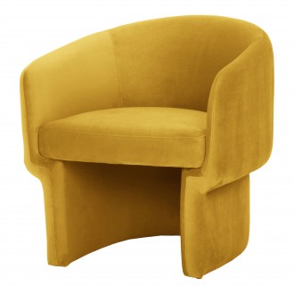 Moe's Home Collection Franco Chair in Mustard - Front Side Angle