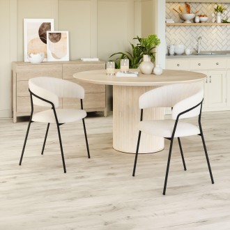 Josephine Dining Chair in Cream-Lifestyle 1