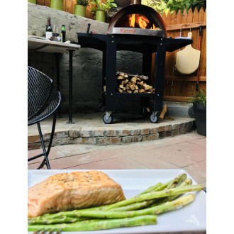 WPPO Ovens Karma 25 Colored Wood-Fired Oven With Stand/Cart - Black