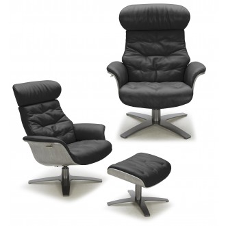 J&M Furniture Karma Lounge Chair  Black