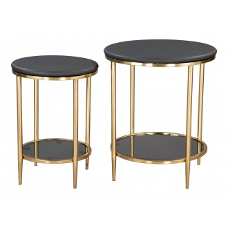 Koper Coffee Table Set Black - Angled 1
