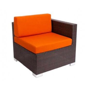 Left / Right Arm Corner Sofa Section Java Wicker - No Cushions
