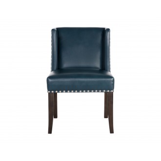 Sunpan Joan Dinng Chair Cantina Petrol - Front Angle