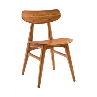 Greenington Cassia Dining Chair Amber / Caramelized / Sable - Set of 2 - Front Side Angle