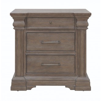 Madison Ridge Brown 3 Drawer Nightstand-1